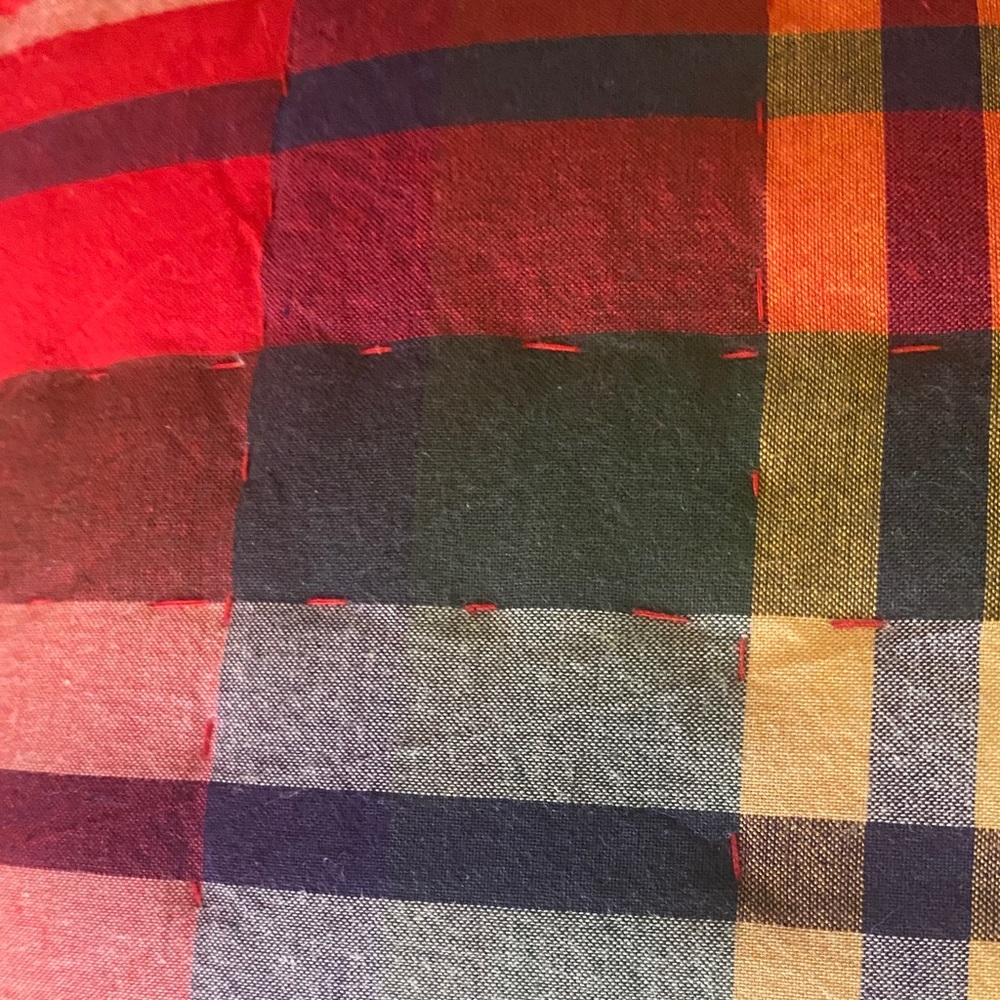 NWT Plaid Red and Gray Pillow - Picture 4 of 8